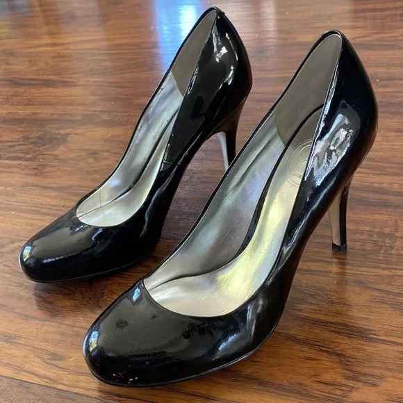 Jessica Simpson Shoes Black Patent Round Toe Heel Poshmark